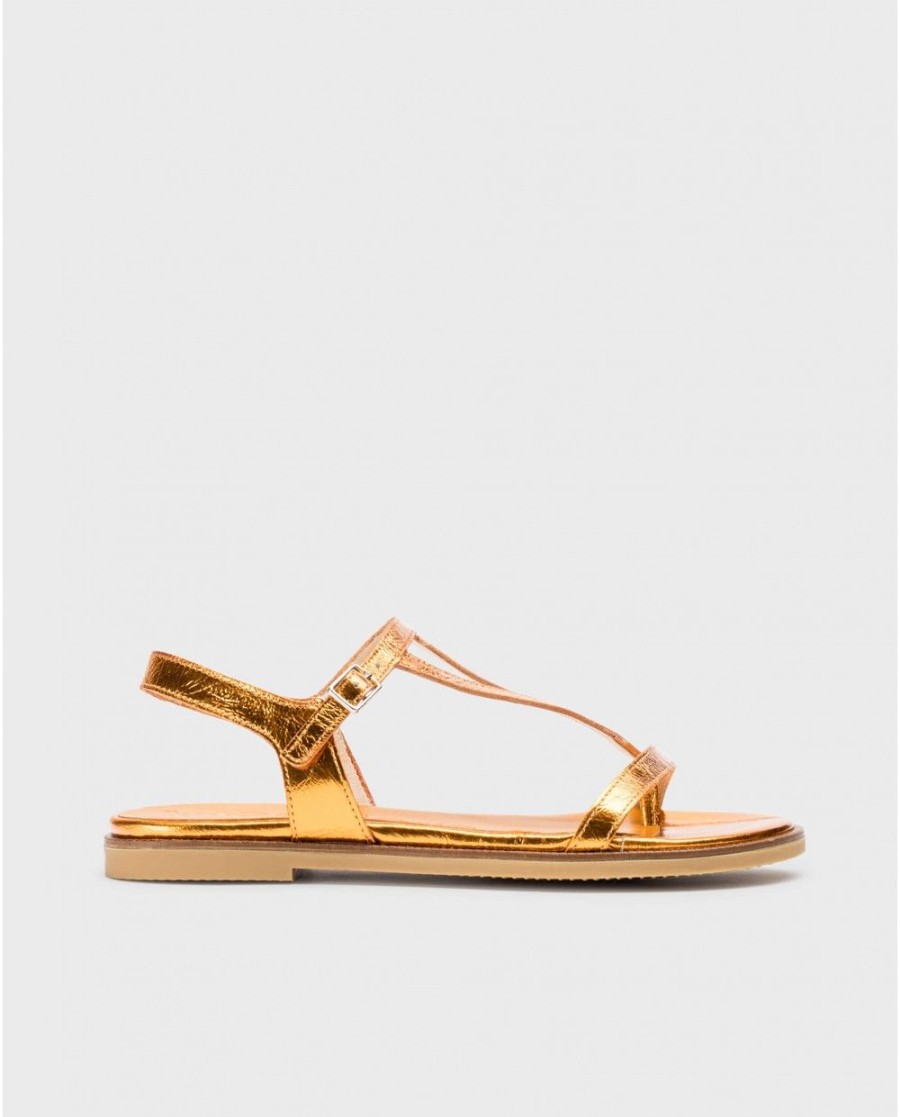 Wonders Orange Jimena Flat Sandals | Sandals