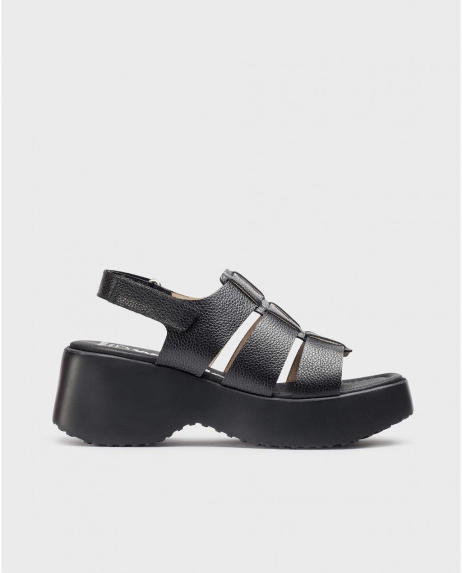 Wonders Black Nora Sandals | Sandals