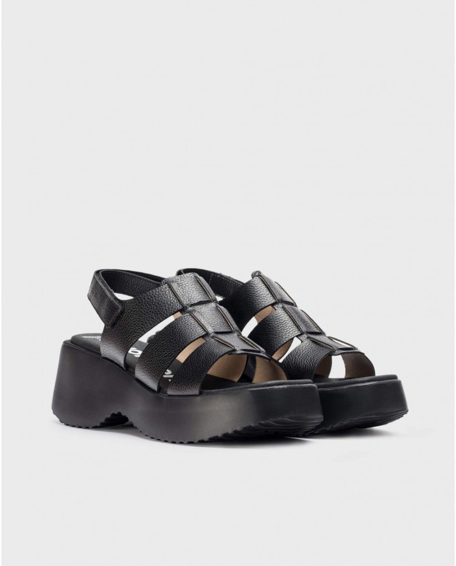 Wonders Black Nora Sandals | Sandals